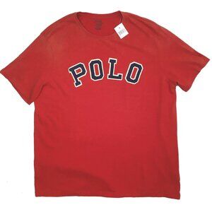 NEW Vintage Polo Ralph Lauren T Shirt! Red Embroidered POLO on Front Custom Fit